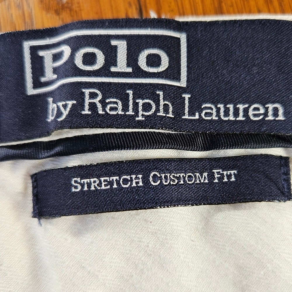 Polo Ralph Lauren Stretch Custom Fit Beige Chino Pants Men's Size 32x30 - Picture 6 of 12